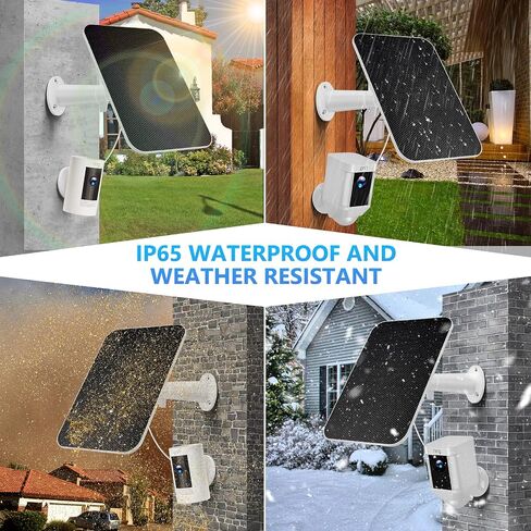 4W Solar Panel Compatible with Ring Spotlight Cam Battery & Stick Up Cam Battery, IP65 Waterproof Solar Panel for Ring Camera with 13Ft/4M Cable Power Your Ring Surveillance Cam Continuously (1 Pack) in Saudi Arabia