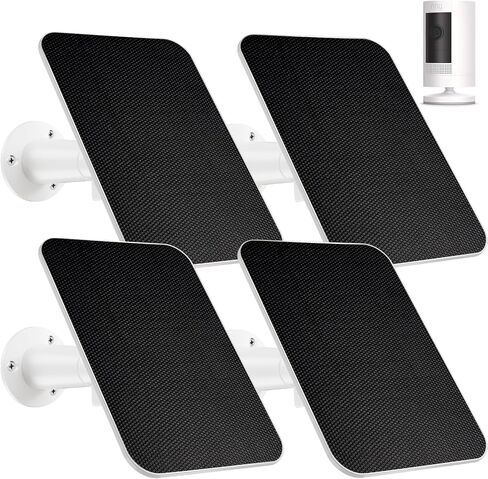 4W Solar Panel Compatible with Ring Spotlight Cam Battery & Stick Up Cam Battery, IP65 Waterproof Solar Panel for Ring Camera with 13Ft/4M Cable Power Your Ring Surveillance Cam Continuously (1 Pack) in Saudi Arabia