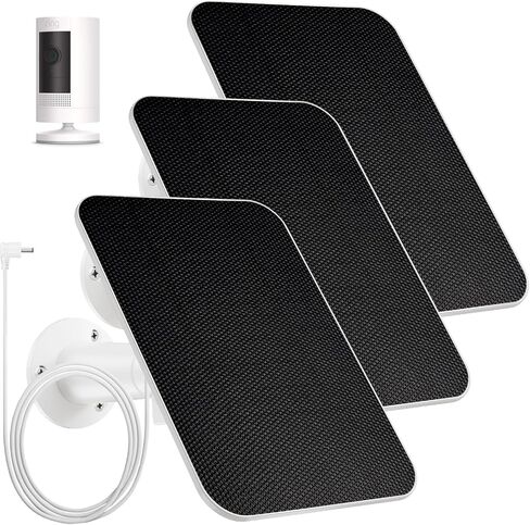 4W Solar Panel Compatible with Ring Spotlight Cam Battery & Stick Up Cam Battery, IP65 Waterproof Solar Panel for Ring Camera with 13Ft/4M Cable Power Your Ring Surveillance Cam Continuously (1 Pack) in Saudi Arabia