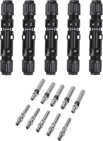 Solar Panel Connector 1500V IP68 Waterproof 70A PV Plug Tinned Copper Pins 5 Pairs (6mm2 (10AWg)) in Saudi Arabia