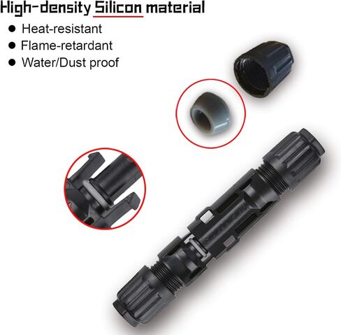 Solar Panel Connector 1500V IP68 Waterproof 70A PV Plug Tinned Copper Pins 5 Pairs (6mm2 (10AWg)) in Saudi Arabia