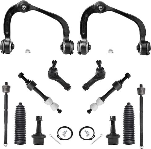 ASTARPRO 12pcs Front Upper Control Arms and Lower Ball Joints + Straight Shaped Sway Bar Links + Inner and Outer Tie Rod Ends and Boots Compatible with 2005-2008 Ford F-150 Lincoln Mark LT 2WD in Saudi Arabia
