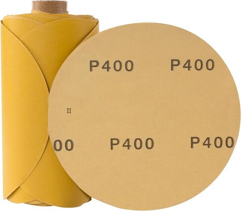 100 PCS 6 Inch PSA Sanding Discs 400 Grit Adhesive Backed Sandpaper Roll Sticky-Back Sandpaper for DA Sander Self Stick Aluminum Oxide Round Automotive Sandpaper with Sticky Back in Saudi Arabia