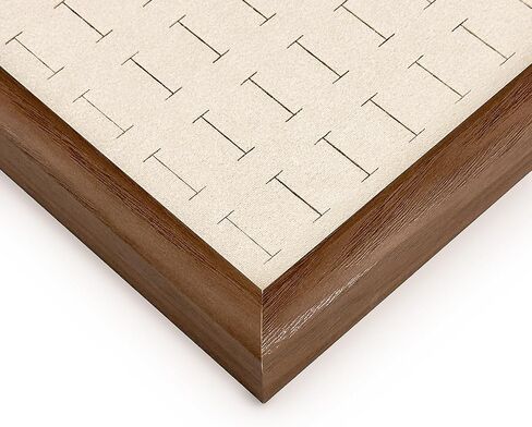 TheDisplayGuys - Wooden Oak Jewelry Display Organizer Storage Tray w. Velvet Insert - 90 Ring Holder Slots - Dark/Beige in Saudi Arabia