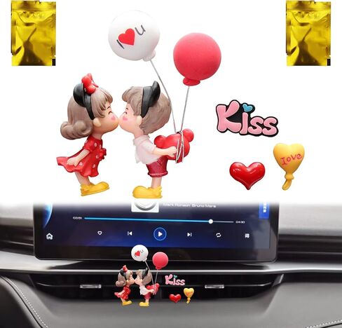 مشابك معطرات هواء للسيارة للأزواج اللطيفة، مشبك عطر جميل للأولاد والبنات، موزع روائح الزيوت العطرية للنساء، ديكور داخلي جمالي in Kuwait