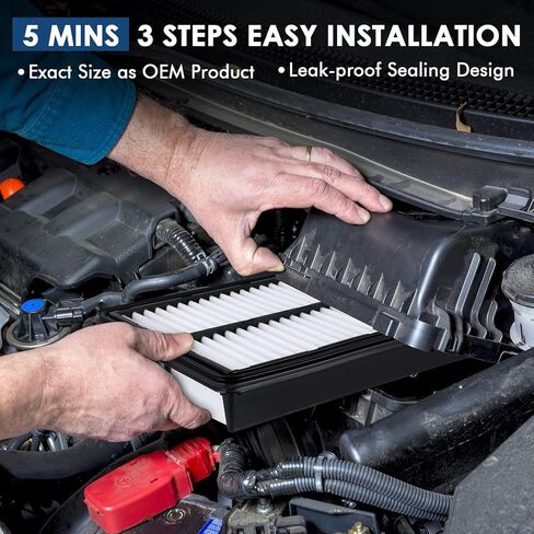 يوفر فلتر هواء المحرك الفعال CA9997 تنقية الهواء بنسبة 99%، مناسب لسوبارو كروستريك (2016-2017)، فورستر (2009-2018)، إمبريزا 2.5 لتر (2008-2016)، أوتباك (2005-2019)، WRX (2015-2021) in Kuwait