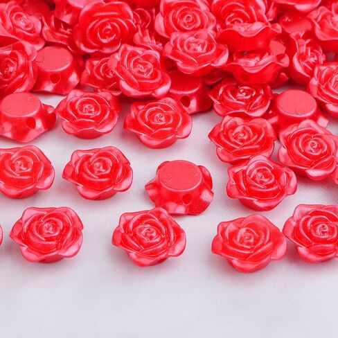 100pcs Rose Flower Spacer Beads ABS Plastic Roseflower Shape Bead Cute Roses Craft Beads Accessories Embellishments for DIY Bracelet Necklace Jewelry Making Supplies, Royal Blue in Saudi Arabia