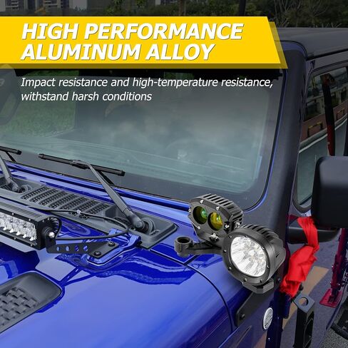 دعامات تثبيت مزدوجة على شكل حرف A من AUXMART، دعامات تثبيت لمصابيح العمل LED على الزجاج الأمامي لشريط إضاءة الطرق الوعرة بشكل منفصل متوافق مع 2018-2022 Jeep Wrangler JL/JLU وGladiator JT قطعتان/مجموعة in Kuwait