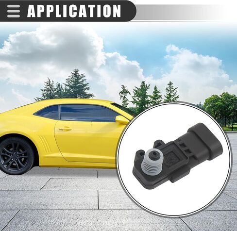 Motoforti Fuel Pump Tank Vapor Vent Pressure Sensor, for Chevrolet Camaro 1999, 2002, Plastic, 16238399, Black in Saudi Arabia