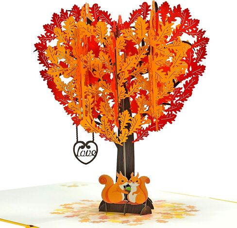 CUTPOPUP Anniversary Card Pop Up, Valentines Day Card, 3D Greeting Loved Card (Squirrel Couple Heart Tree) in Saudi Arabia