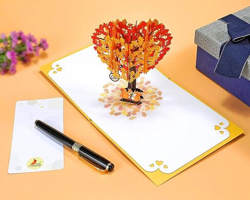 CUTPOPUP Anniversary Card Pop Up, Valentines Day Card, 3D Greeting Loved Card (Squirrel Couple Heart Tree) in Saudi Arabia
