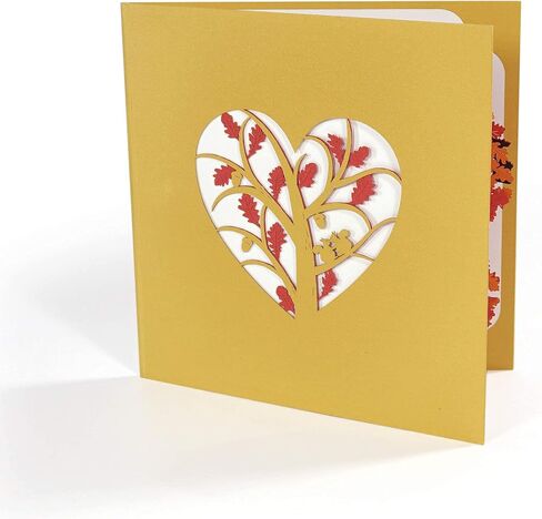 CUTPOPUP Anniversary Card Pop Up, Valentines Day Card, 3D Greeting Loved Card (Squirrel Couple Heart Tree) in Saudi Arabia