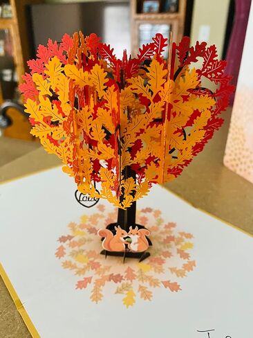 CUTPOPUP Anniversary Card Pop Up, Valentines Day Card, 3D Greeting Loved Card (Squirrel Couple Heart Tree) in Saudi Arabia