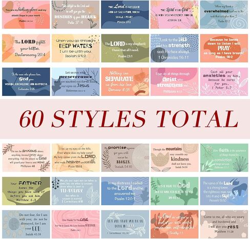 Maitys 240 Pcs Bible Verse Cards Prayer Cards for Women with Assorted Bible Verses Mini Scripture Cards Inspirational Quote Cards Christian Gifts Encouragement Cards for Students Friends(Bohemia) in Saudi Arabia