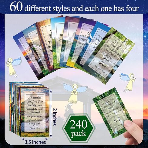 Maitys 240 Pcs Bible Verse Cards Prayer Cards for Women with Assorted Bible Verses Mini Scripture Cards Inspirational Quote Cards Christian Gifts Encouragement Cards for Students Friends(Bohemia) in Saudi Arabia