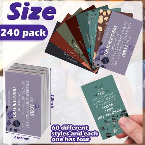Maitys 240 Pcs Bible Verse Cards Prayer Cards for Women with Assorted Bible Verses Mini Scripture Cards Inspirational Quote Cards Christian Gifts Encouragement Cards for Students Friends(Bohemia) in Saudi Arabia