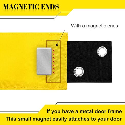 4 Pcs Closed for Cleaning Sign with Magnetic Ends Nylon Bathroom Restroom Signs Do Not Enter Magnetic Signs with 8 Suction Cup Hanger Banner for Door (Spanish and English) in Saudi Arabia