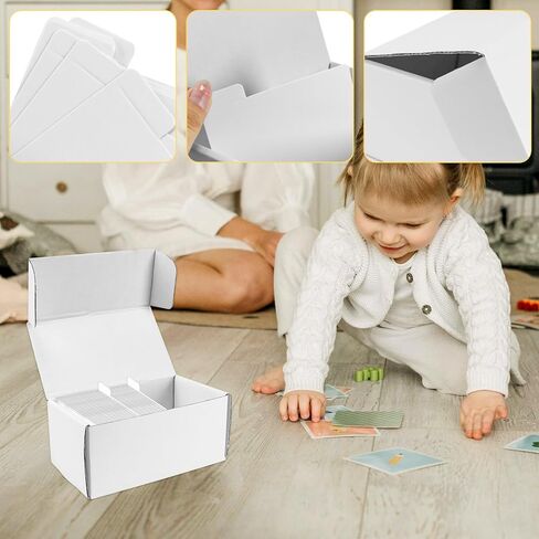 10 مجموعات من صناديق تخزين بطاقات التداول مع فواصل، 400 قطعة من صناديق تخزين البطاقات من الورق المقوى، صندوق تخزين بطاقات البيسبول، صندوق تخزين بطاقات التحميل العلوي لمجموعة تخزين البطاقات الرياضية، 7.5 بوصة in Kuwait