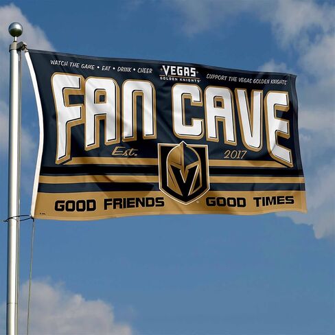 Vegas Golden Knights Fan Man Cave Banner Flag in Saudi Arabia