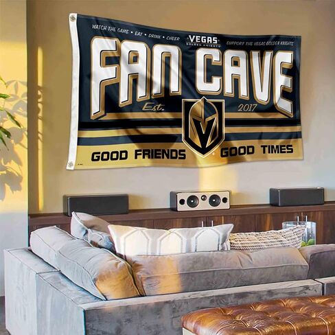Vegas Golden Knights Fan Man Cave Banner Flag in Saudi Arabia