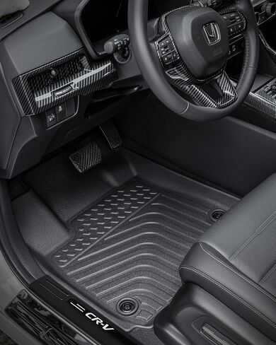 سجادات أرضية CarQiWireless وحصيرة صندوق السيارة لملحقات Honda CRV 2023 2024 (الهجينة غير متضمنة)، وبطانات أرضية TPE مناسبة لجميع الأحوال الجوية لسيارة Honda CR-V، وأرضية مضادة للانزلاق عديمة الرائحة وسجادات للشحن لجميع المواسم in Kuwait