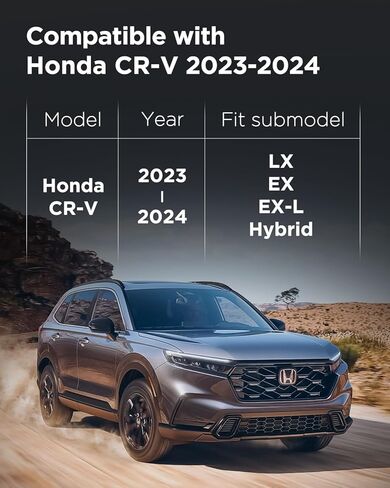 سجادات أرضية CarQiWireless وحصيرة صندوق السيارة لملحقات Honda CRV 2023 2024 (الهجينة غير متضمنة)، وبطانات أرضية TPE مناسبة لجميع الأحوال الجوية لسيارة Honda CR-V، وأرضية مضادة للانزلاق عديمة الرائحة وسجادات للشحن لجميع المواسم in Kuwait