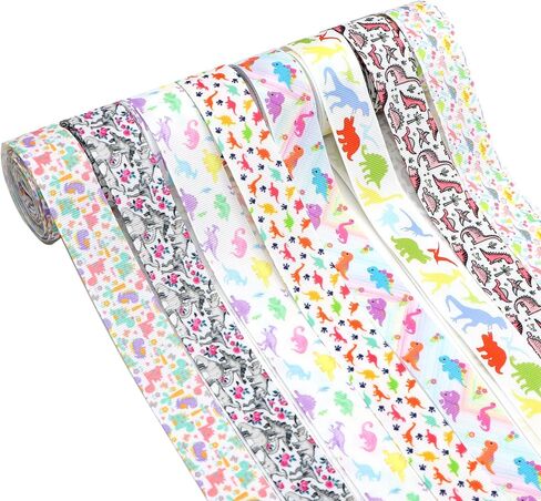 Floral Flower Printed Grosgrain Ribbon Tape 1" Wide x 40 Yards Total for DIY Handmade Hair Bow Wedding Festival Home Party Birthday Decorations Gift Packing (All Flowers Ribbon) in Saudi Arabia