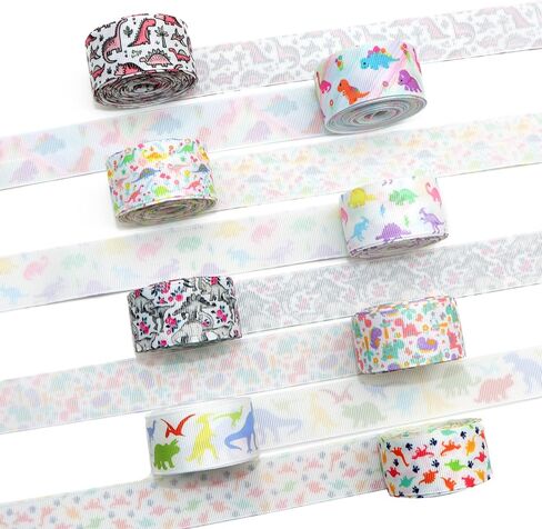 Floral Flower Printed Grosgrain Ribbon Tape 1" Wide x 40 Yards Total for DIY Handmade Hair Bow Wedding Festival Home Party Birthday Decorations Gift Packing (All Flowers Ribbon) in Saudi Arabia