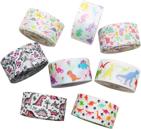 Floral Flower Printed Grosgrain Ribbon Tape 1" Wide x 40 Yards Total for DIY Handmade Hair Bow Wedding Festival Home Party Birthday Decorations Gift Packing (All Flowers Ribbon) in Saudi Arabia