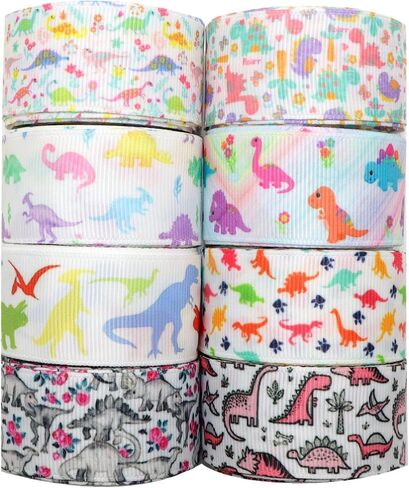 Floral Flower Printed Grosgrain Ribbon Tape 1" Wide x 40 Yards Total for DIY Handmade Hair Bow Wedding Festival Home Party Birthday Decorations Gift Packing (All Flowers Ribbon) in Saudi Arabia