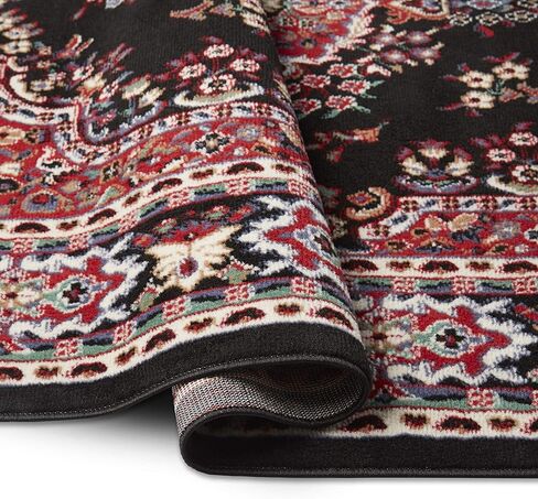 سجادة منطقة حدود ميدالية تقليدية من Home Dynamix Premium Sakarya، أسود، مستطيل 5'2"x7'4" in Kuwait