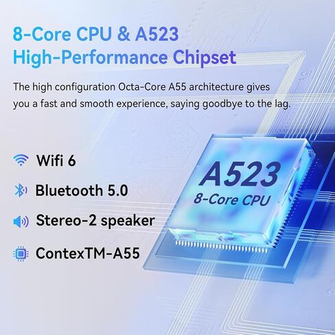 Android Tablet, 10.1 inch Tablets with 1280 * 800 IPS HD Touchscreen, Octa-Core Processor, 8GB RAM 128GB ROM, 1TB TF Card Expandable, 5G/2.4G WiFi, BT 5.0,Dual Camera, 2024 US Version in Saudi Arabia