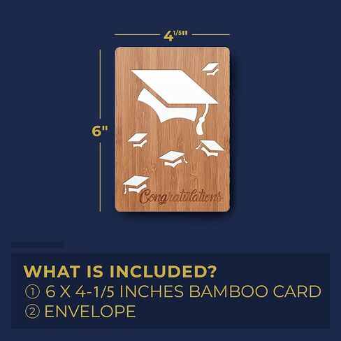 مساحة القلب | بطاقات هدايا التخرج المصنوعة يدويًا من الخيزران المستدام 2024 | هدايا تهنئة للنساء والرجال لها | تذكار خشبي فريد | تخرُّج in Kuwait
