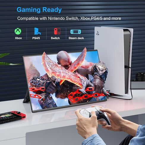 شاشة لمس 14 بوصة، USB-C+HDMI+VGA FHD 1920x1080 IPS HDR 100% sRGB 60 هرتز 10 نقاط تعمل باللمس مع مكبرات صوت وVESA لأجهزة الكمبيوتر المحمول/الكمبيوتر المصغر/جهاز الكمبيوتر الشخصي/صندوق التلفزيون/وحدات التحكم بالألعاب in Saudi Arabia