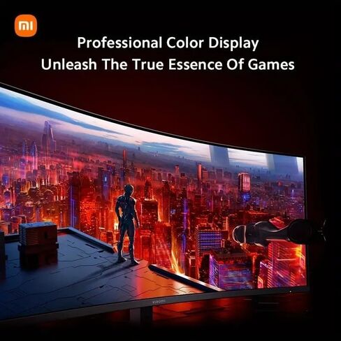 شاشة ألعاب منحنية من Xiaomi مقاس 34 بوصة 180 هرتز، معدل إعادة تدوير عالٍ 1 مللي ثانية، معايرة احترافية سريعة ومزامنة مجانية ممتازة 95% DCI-P3 100% sRGB* شاشة كمبيوتر منخفضة الضوء الأزرق شاشة كمبيوتر سطح المكتب in Kuwait