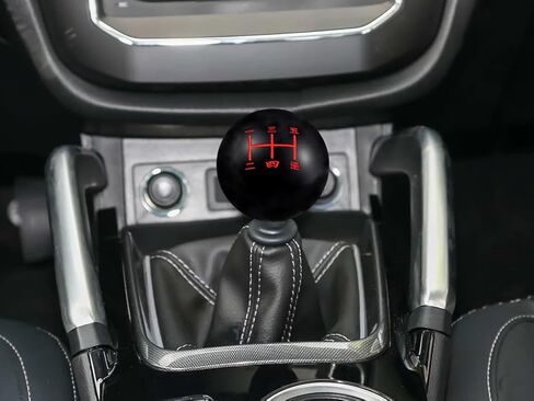 مقبض ناقل الحركة Lunsom 5 سرعات، مقبض ذراع ناقل الحركة من الراتنج، رأس رافعة ناقل الحركة متوافق مع السيارة اليدوية، 3 محولات، أسود وأحمر، أسفل اليمين R in Kuwait