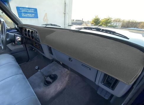 Yiz داش غطاء حصيرة مخصص صالح ل 1981-1993 دودج باور رام بيك اب شاحنة Ramcharger لوحة القيادة غطاء وسادة السجاد (رمادي داكن) J188 in Kuwait