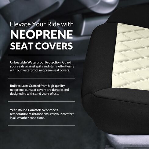 أغطية مقاعد FH Group مخصصة لسيارة Nissan Rogue 2020-2024، أغطية مقاعد السيارة مجموعة المقاعد الأمامية، أغطية مقاعد النيوبرين البيج، غطاء مقعد سيارة مقاوم للماء، أغطية مقاعد السيارة لسيارات الدفع الرباعي، ملحقات نيسان in Saudi Arabia