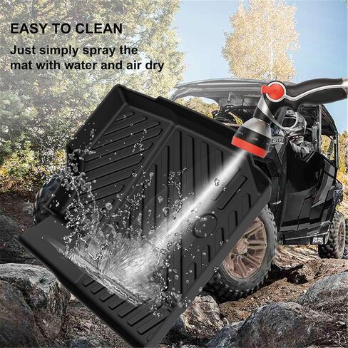 سجادات أرضية KIWI MASTER متوافقة مع ملحقات 2016-2024 Polaris General 1000 لجميع بطانات سجادة الطقس في الصف الأمامي وبطانة TPE Slush Liner باللون الأسود in Saudi Arabia
