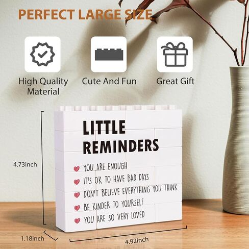 You are Enough - Positive Little Reminders Sign | Plaque - Inspirational Gifts for Teens, College Students, and Women - Cute Motivational Desk Decor for Office, Dorm Room, or Home in Saudi Arabia