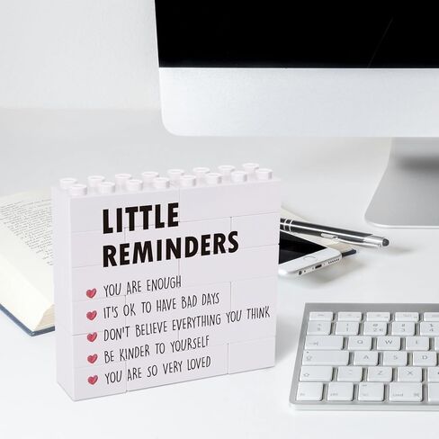You are Enough - Positive Little Reminders Sign | Plaque - Inspirational Gifts for Teens, College Students, and Women - Cute Motivational Desk Decor for Office, Dorm Room, or Home in Saudi Arabia