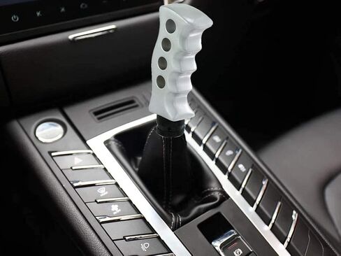 Lunsom Car Grip Shift Knob, Gear Shift Lever Knob Shifter Car Shifting Transmission Shifter Stick Head Fit Most Manual Vehicle (Silver) in Saudi Arabia