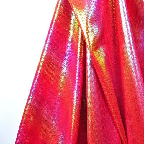 Yutone Shining Iridescent Hologram Laser Fabric Knit Crepe 58inch Wide for Cloth Craft Upholstery by The Yard (36inch SkyBlue), 1 Yard in Saudi Arabia