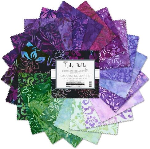 Lunn Studios Artisan Batiks Lily Bella 42 5-inch Squares Charm Pack Robert Kaufman CHS-1170-42 in Saudi Arabia