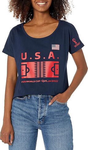 تي شيرت دولمان بأكمام قصيرة لكرة كأس العالم لكرة القدم للسيدات من Outerstuff in Kuwait