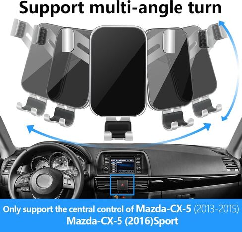 حامل هاتف السيارة LUNQIN لسيارة Mazda CX-5 CX5 2013 2014 2015 وMazda CX-5 2016 ملحقات داخلية رياضية للسيارات، أفضل الهواتف المحمولة، حامل الهاتف المحمول، حامل الهاتف المحمول، حامل فتحة التهوية in Kuwait