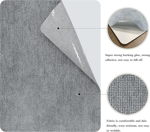 رقعة إصلاح مخملية، 8 × 11 بوصة رقعة إصلاح نسيج الأريكة، رقعة قماش مخملية ذاتية اللصق، للأريكة والوسادة وإصلاح القماش (رمادي متوسط) in Kuwait