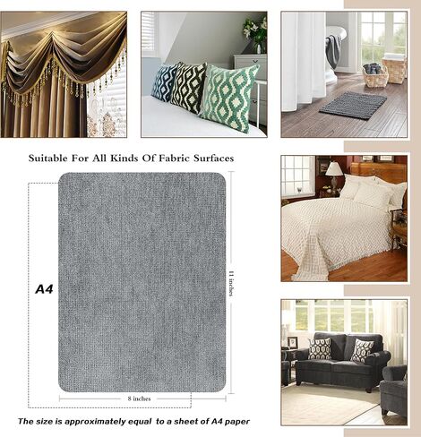 رقعة إصلاح مخملية، 8 × 11 بوصة رقعة إصلاح نسيج الأريكة، رقعة قماش مخملية ذاتية اللصق، للأريكة والوسادة وإصلاح القماش (رمادي متوسط) in Kuwait