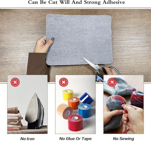رقعة إصلاح مخملية، 8 × 11 بوصة رقعة إصلاح نسيج الأريكة، رقعة قماش مخملية ذاتية اللصق، للأريكة والوسادة وإصلاح القماش (رمادي متوسط) in Kuwait