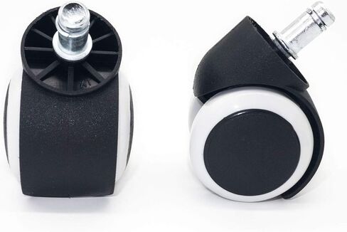 عجلات كرسي المكتب عجلات كرسي الكمبيوتر الألعاب كرسي دوار عجلات استبدال الحجم القياسي العالمي مجموعة من 5 (أبيض) in Kuwait